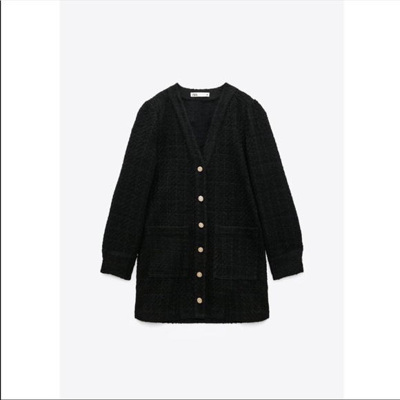 Zara textured black dress - Picture 4 of 7